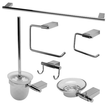 Alfi Brand Polished Chrome 6 Piece Matching Bathroom Accessory Set AB9515-PC